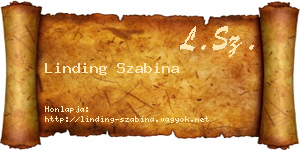 Linding Szabina névjegykártya